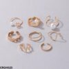 Pearl/Curved 8 Midi Rings - Image 4