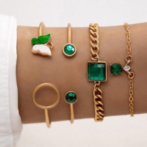 Butterfly/Square/Round Bracelet Set