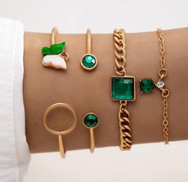 Butterfly/Square/Round Bracelet Set