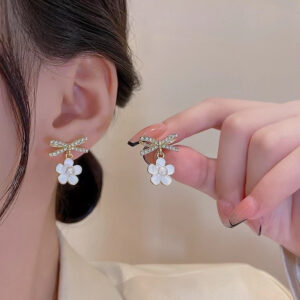 Bow/Flower Drop Earrings