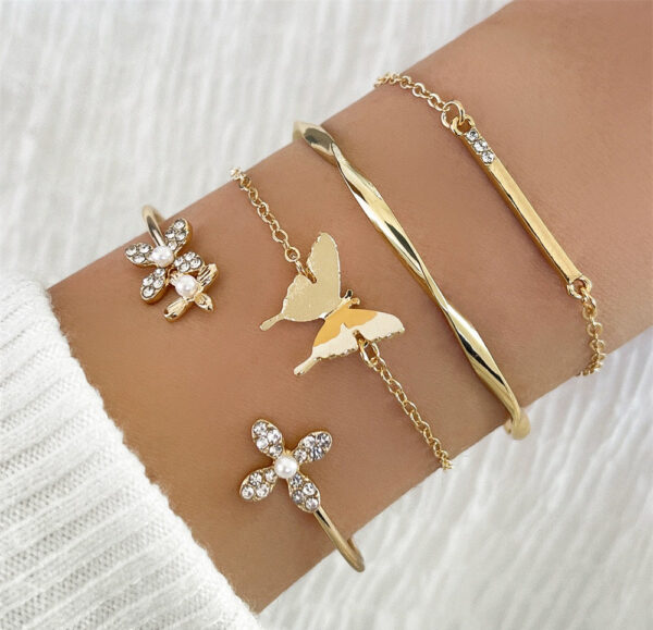 Butterfly Bracelet Set 4 Piece