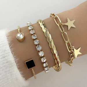 Square/Tear/Star Bracelet Set