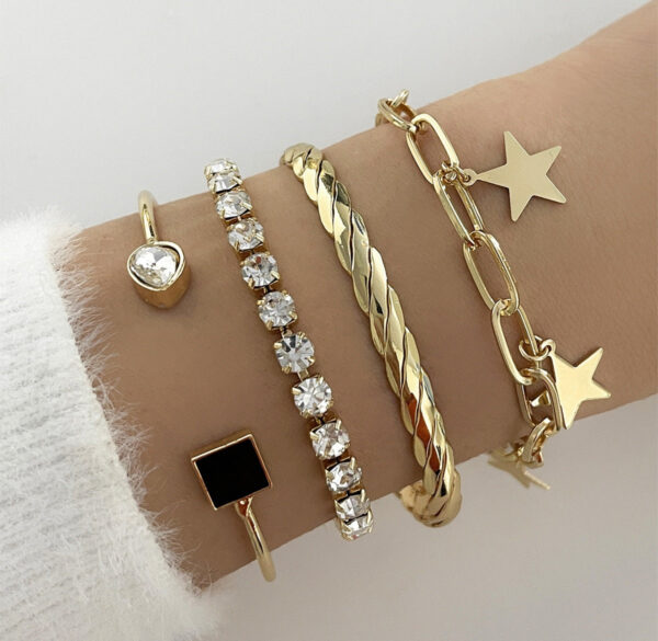 Square/Tear/Star Bracelet Set