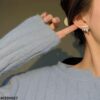 Pearl Ear Drops Earrings Pair - Image 2