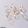 Pearl/Curved 8 Midi Rings - Image 3