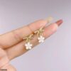 Bow/Flower Drop Earrings - Image 3