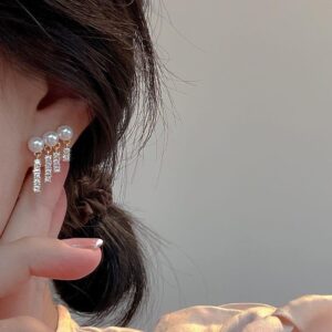 Pearl Ear Drops Earrings Pair