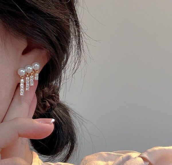 Pearl Ear Drops Earrings Pair