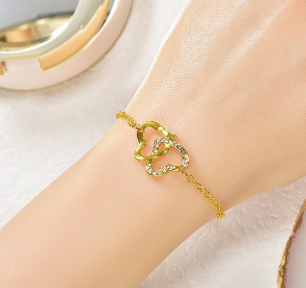 Double Heart Bracelet Adjustable